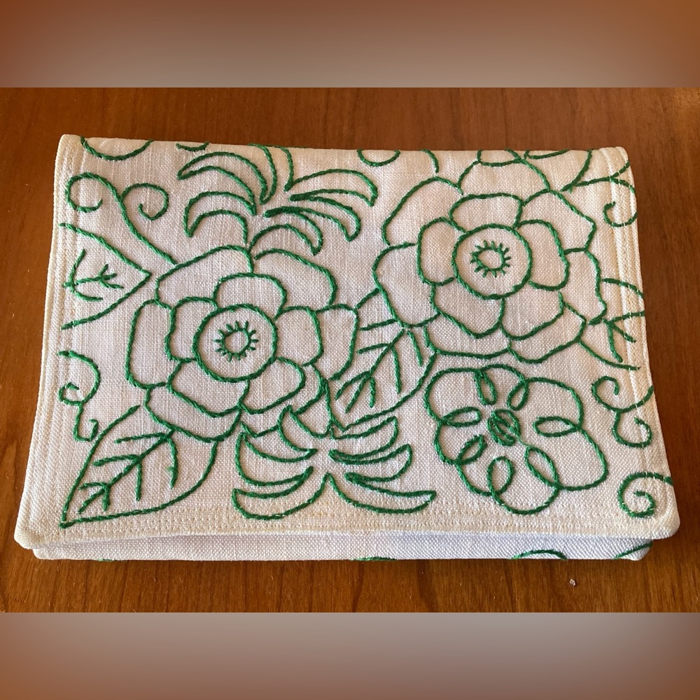 Vintage linen clutch - Palm Beach, for your Lily-look